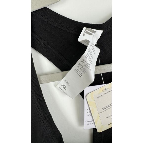Fabletics Feather Tech Racerback Tank Top Black Womens XL New Athletic Shirt - Picture 6 of 9